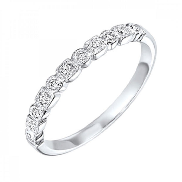 10k White Gold 0.13cttw Diamond Half Anniversary