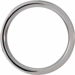 Tungsten Flat Band with Cypress Wood Inlay Size 10