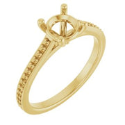 14K Yellow 6.5 mm Round Engagement Ring Mounting