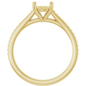 14K Yellow 6.5 mm Round Engagement Ring Mounting