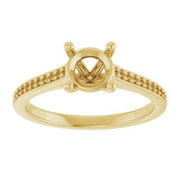 14K Yellow 6.5 mm Round Engagement Ring Mounting