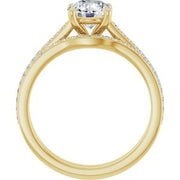 14K Yellow 6.5 mm Round Engagement Ring Mounting