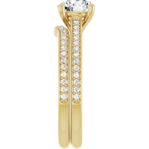 14K Yellow 6.5 mm Round Engagement Ring Mounting