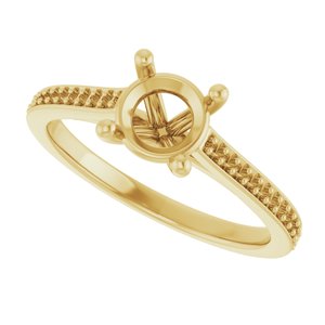 14K Yellow 6.5 mm Round Engagement Ring Mounting