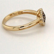 14k Yellow Gold .42cttw Champagne Diamond Fashion Ring
