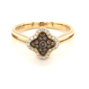 14k Yellow Gold .42cttw Champagne Diamond Fashion Ring