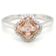 14k White and Rose Gold Diamond Ring