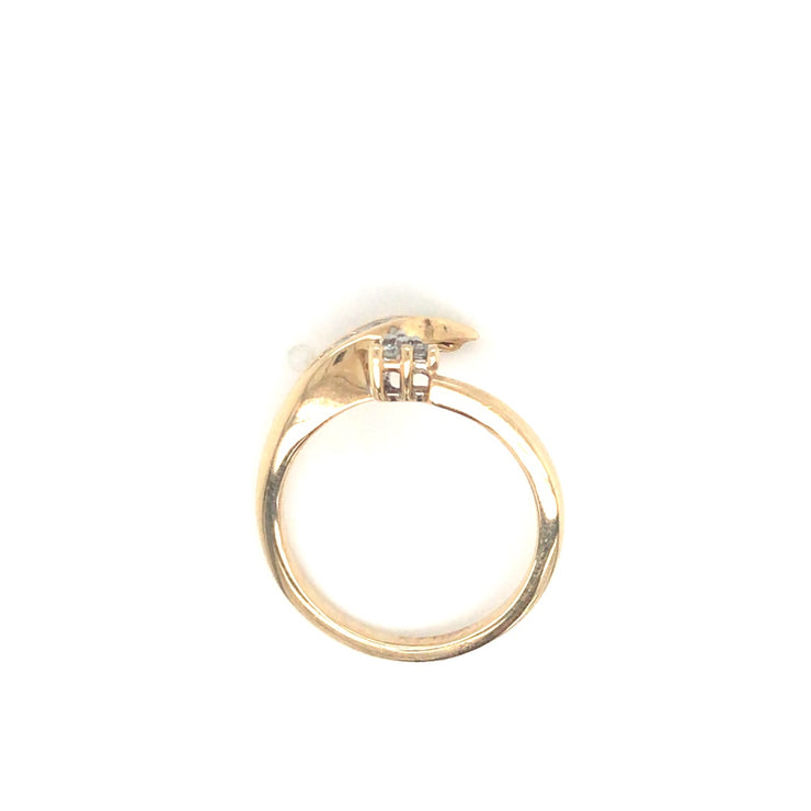 14k Yellow Gold .18cttw Diamond Ring Wrap