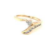 14k Yellow Gold .18cttw Diamond Ring Wrap