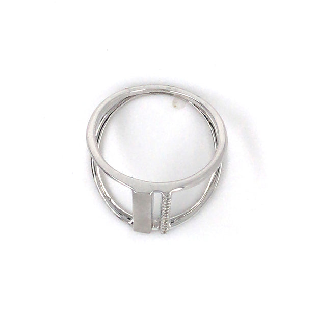 14k White Gold .13cttw Diamond Fashion Ring