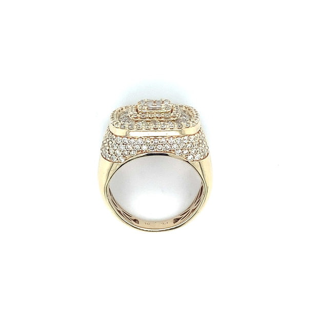 10K Mens Diamond Ring 3.07cttw