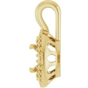 14K Yellow 6.5 mm Round Pendant Mounting