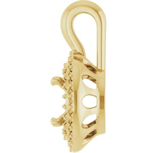 14K Yellow 6.5 mm Round Pendant Mounting