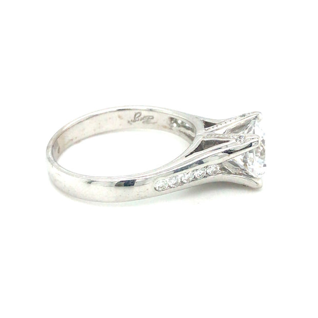 18Kt White Gold Semi Mount Ring