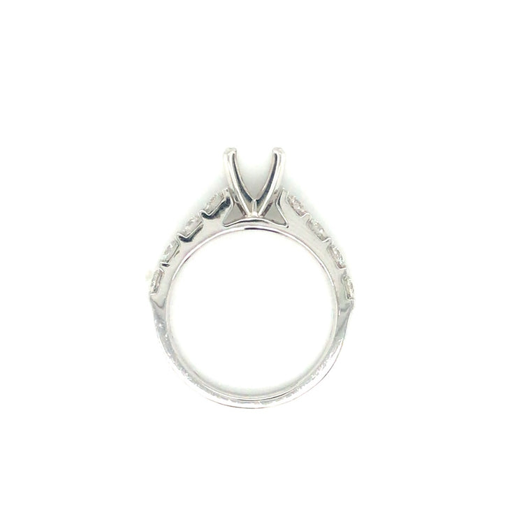 18k White Gold Diamond Semi Mount Ring