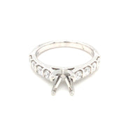 18k White Gold Diamond Semi Mount Ring