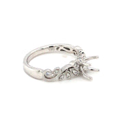 14Kt White gold Semi Mount Ring