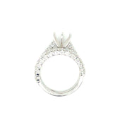 18k White Gold Diamond Semi Mount Ring Set
