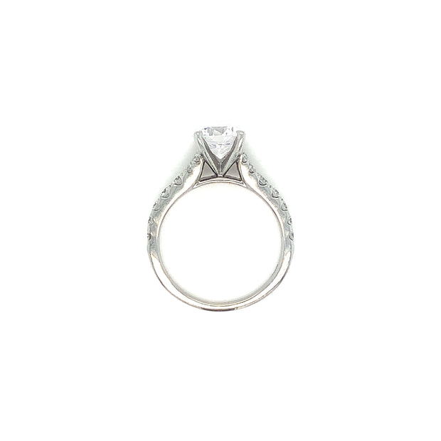 14k White Gold Diamond Semi Mount Ring