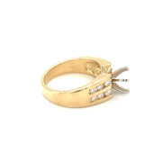 14K Yellow Gold Diamond Semi Mount Ring