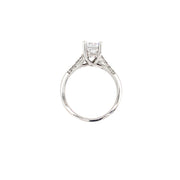 14k White Gold Semi-mount w/ 0.25cttw Accent Diamonds