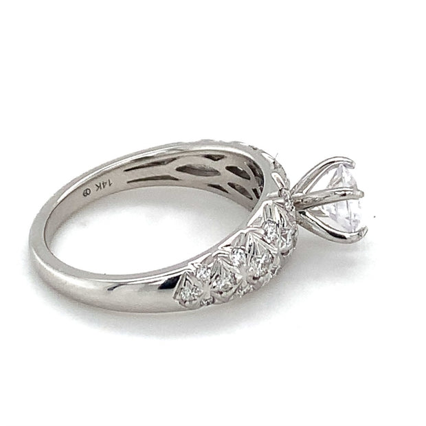 14k White Gold Semi-Mt Ring with 0.51tw