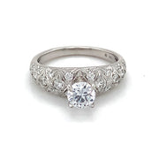 14k White Gold Semi-Mt Ring with 0.51tw