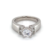 14k White Gold Semi-Mt Ring with 0.18 tw
