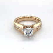 14k Yellow Gold Semi-Mt Ring with 0.24 tw