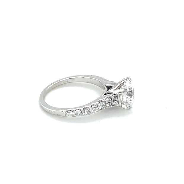 14k White Gold Diamond Semi Mount Ring