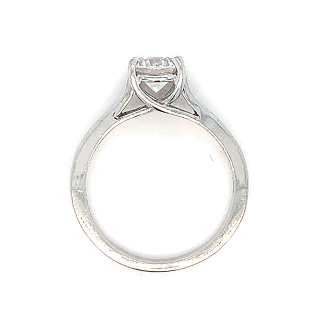 18k White Gold Solitaire Semi Mtg