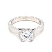 18k White Gold Solitaire Semi Mtg