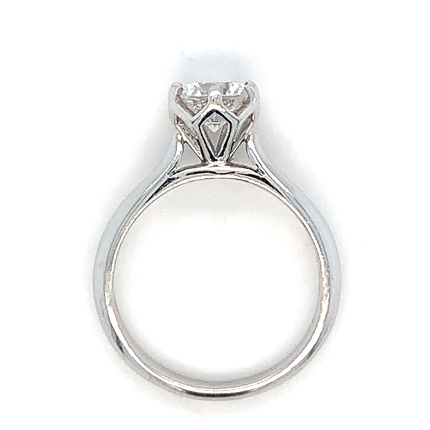 18k White Gold Solitaire Semi Mtg