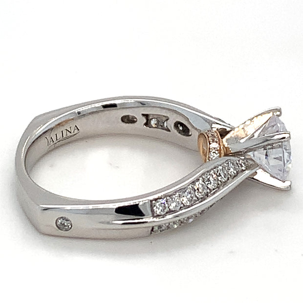 14k White Gold Semi Mtg Ring