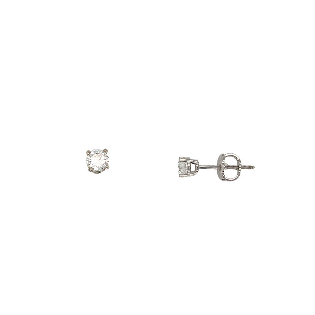 14k White Gold .35cttw Diamond Stud Earrings