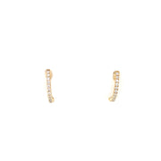 14k Yellow Gold .13ct tw Diamond Hoop Earrings