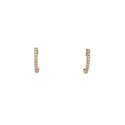 14k Yellow Gold .10ct tw Diamond Huggie Hoop Earrings