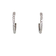14k White Gold 0.50 Ct. Diamond Hoop Earrings