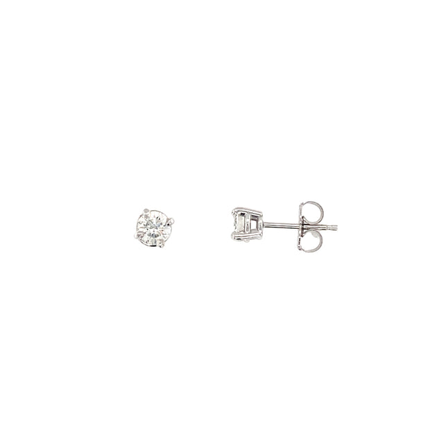 14k White Gold .51ct tw Natural Diamond Earrings