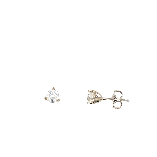 14k White Gold 0.64cttw Diamond Stud Earrings