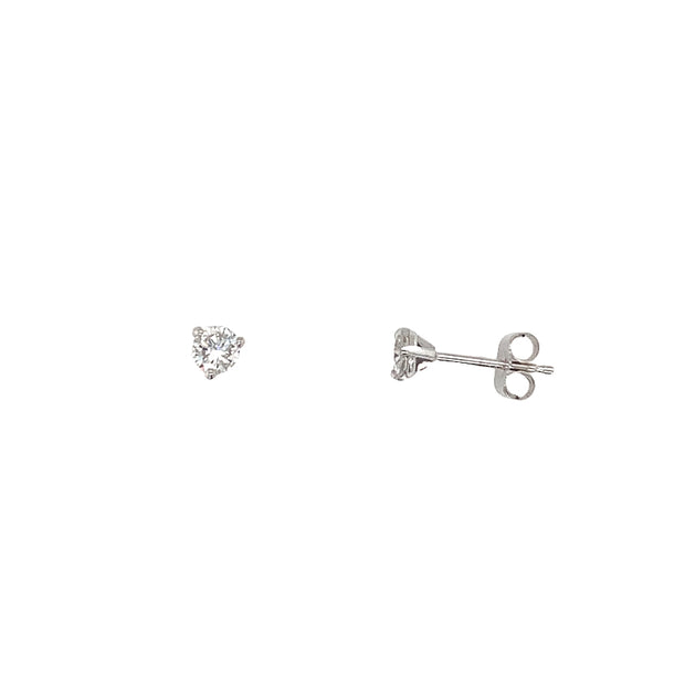 14k White Gold .51cttw Diamond Stud Earrings