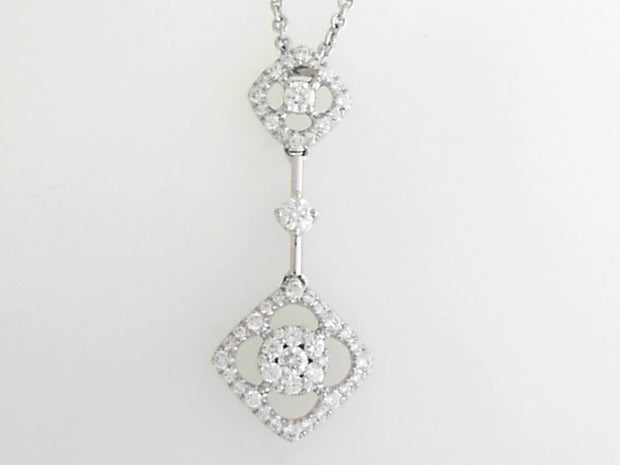 14kDiamond Drop Pendant 55=0.38tw Round G/H SI1 Diamonds