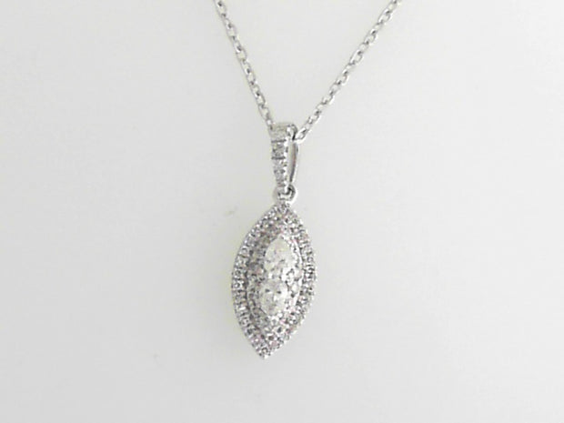 10k White Gold Diamond Pendant 0.25tw  G/H SI1 Diamonds