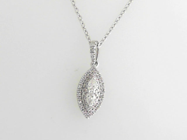 10k White Gold Diamond Pendant 0.25tw  G/H SI1 Diamonds