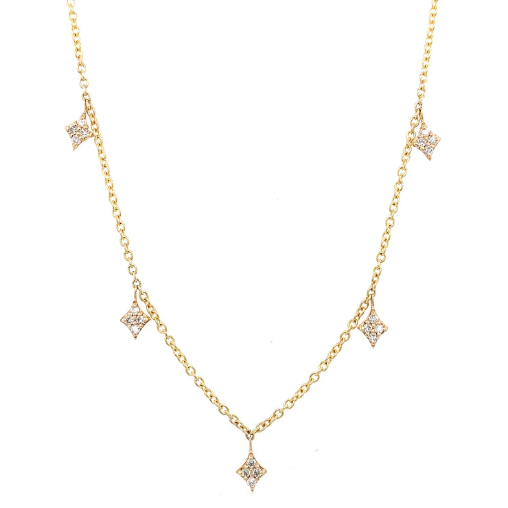 14k Yellow Gold 18in 0.19cttw Diamond Necklace