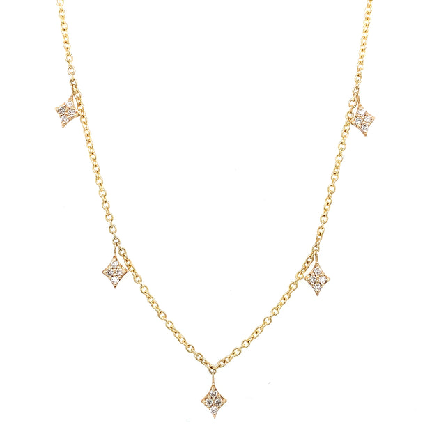 14k Yellow Gold 18in 0.19cttw Diamond Necklace