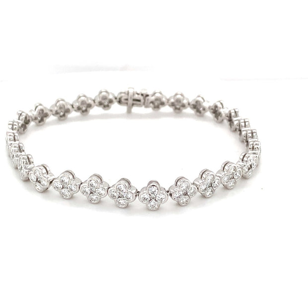 14k White Gold 4.60 cttw Diamond Tennis Bracelet