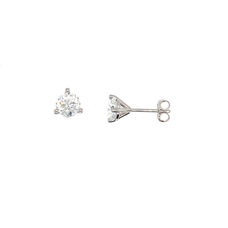 Lab Grown 14k White Gold F/G VS1 1.23cttw Martini Diamond Studs