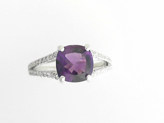 14k White Gold Diamond Semi Mount Ring