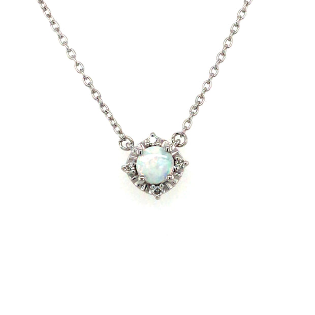 Sterling SIlver Lab Created Opal Pendant